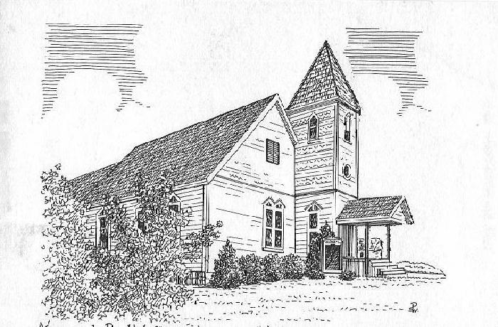 Historical drawing of the Monongah Baptist Church